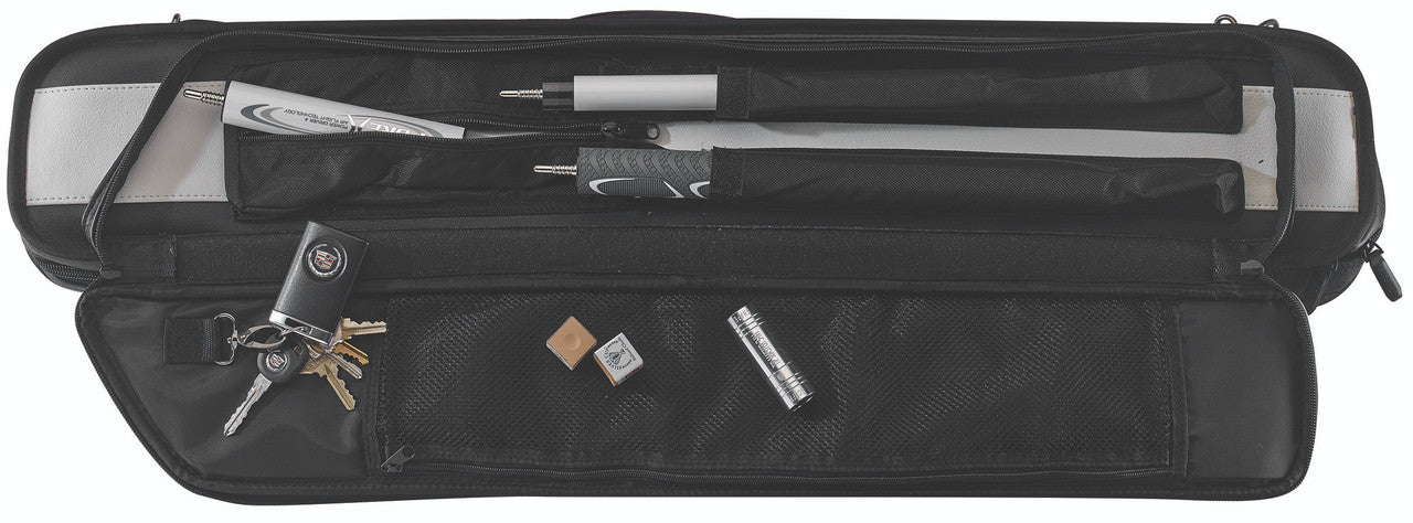 Lucasi 4x8 Soft Cue Case - Black/White/Tan