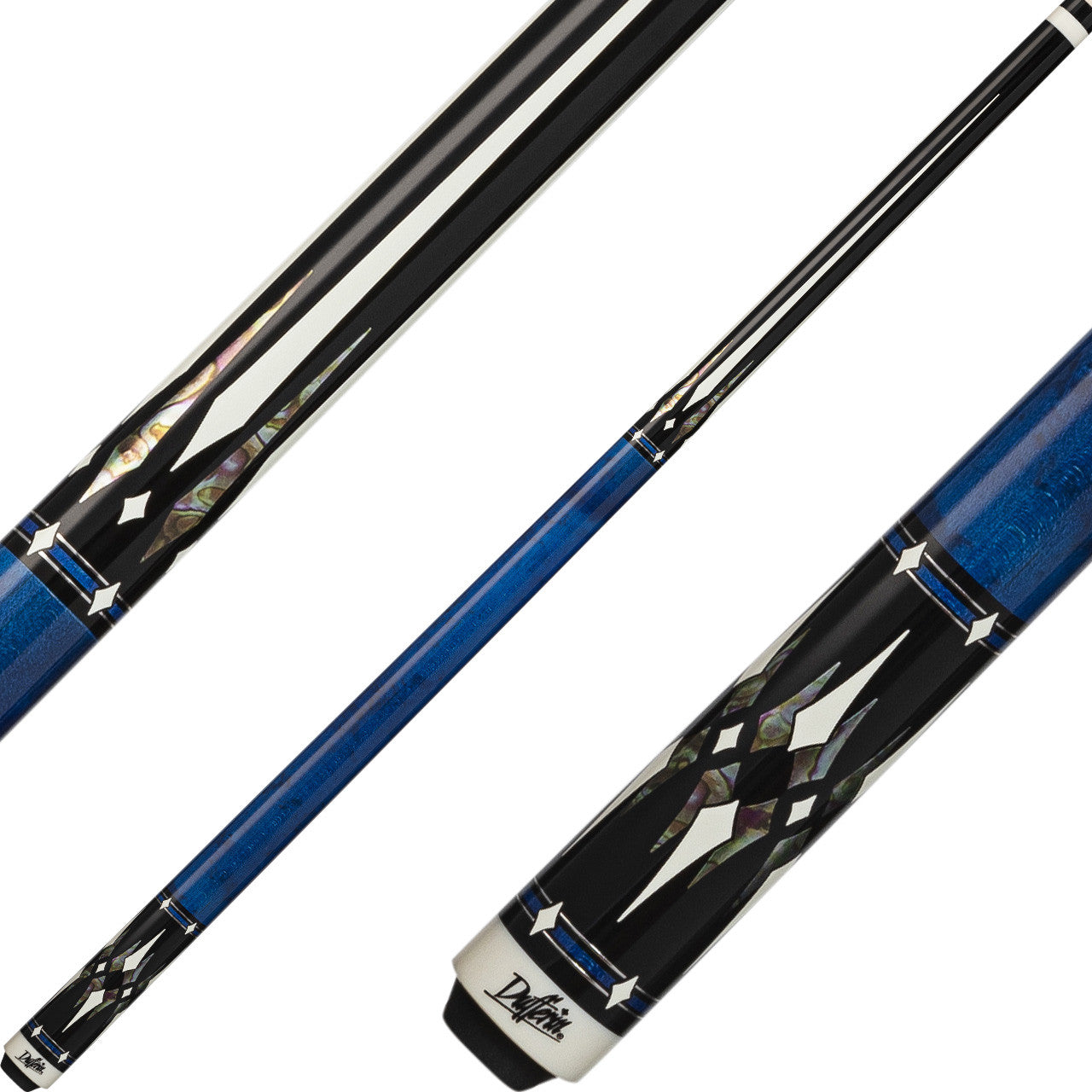 Dufferin D-SE48 Pool Cue - Blue Birdseye and Black