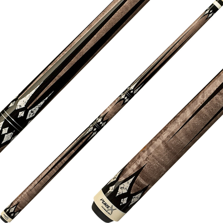Pure X HXT65 Cue - Smoke Grey with 6 White Recon Diamonds