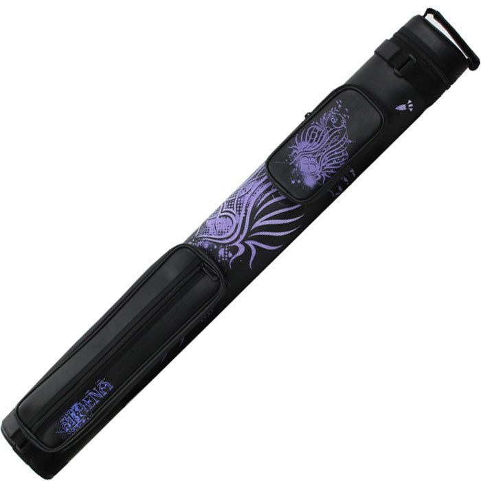 Athena 2x2 Hard Cue Case - Black and Purple