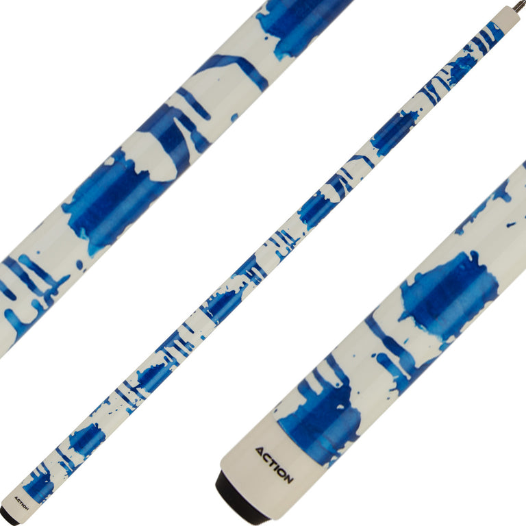 Action VAL38 Value Cue - White with Blue Splatter