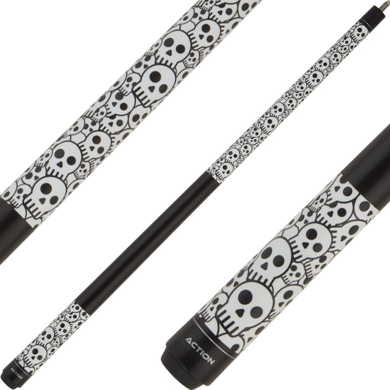 Action JR18 52" Junior Cue - Skulls