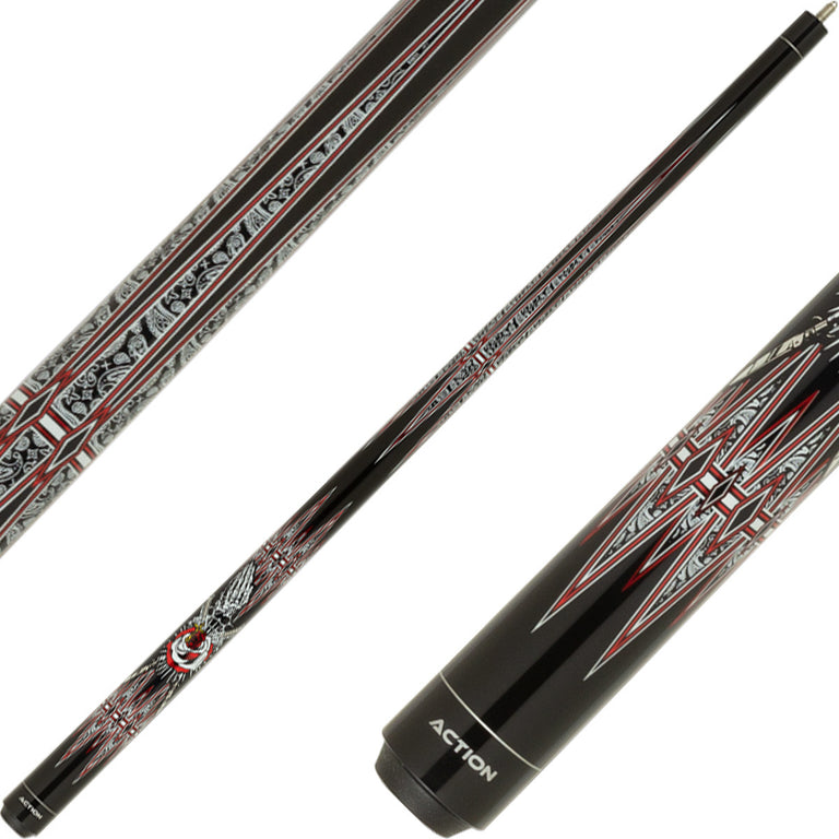 Action ACT163 Garage Cue - Black with White Graphics