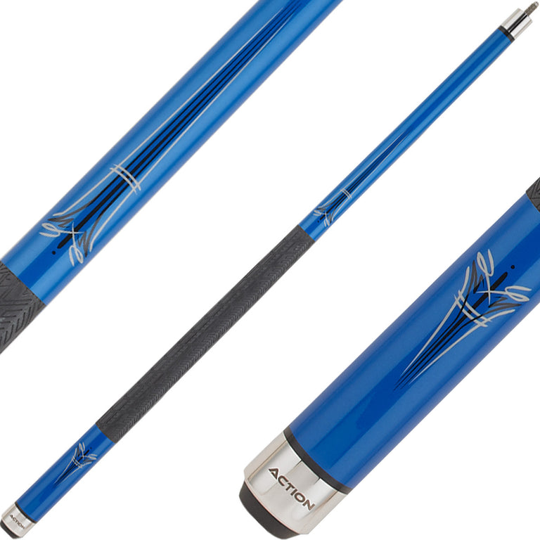 Action KRM09 Khrome Cue - Blue with Grey Pinstripe