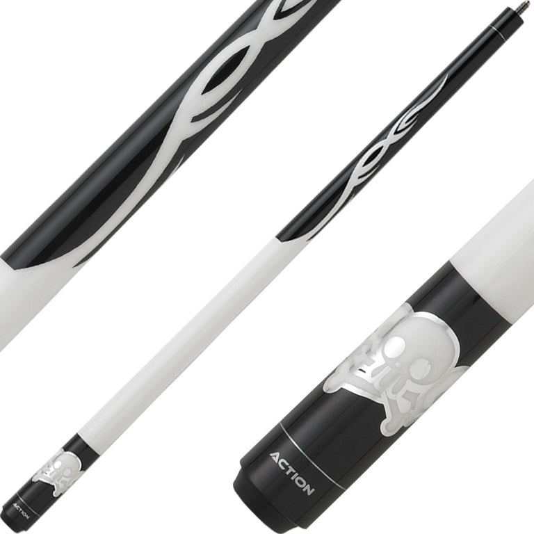 Action JR17 52" Junior Cue - White Skulls