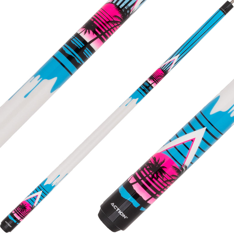 Action IMP79 Impact Cue - Pink Palm Trees