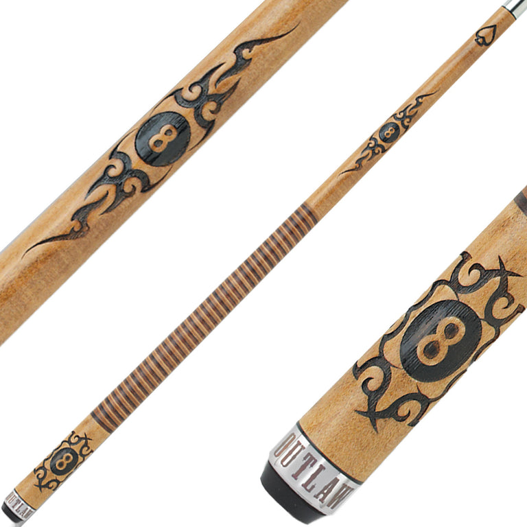 Outlaw OL29 Cue - 8-Ball Tribal