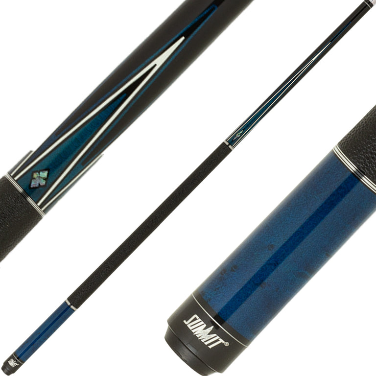 Summit SUML13 Pool Cue - Black with Blue Points