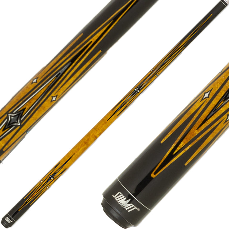 Summit SUML16 Pool Cue - Black with Honey Stained Maple