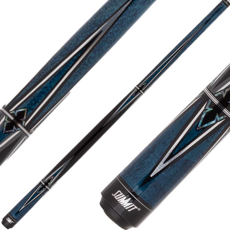 Summit SUML17 Pool Cue - Blue Stain with White Points