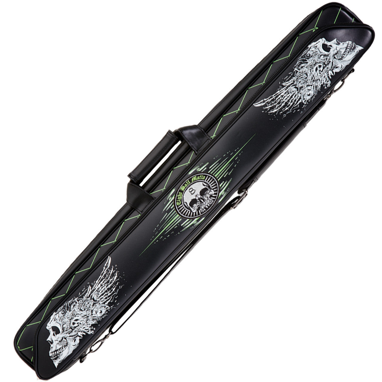 Eight Ball Mafia 4x8 Soft Case - Green Grunge Skull