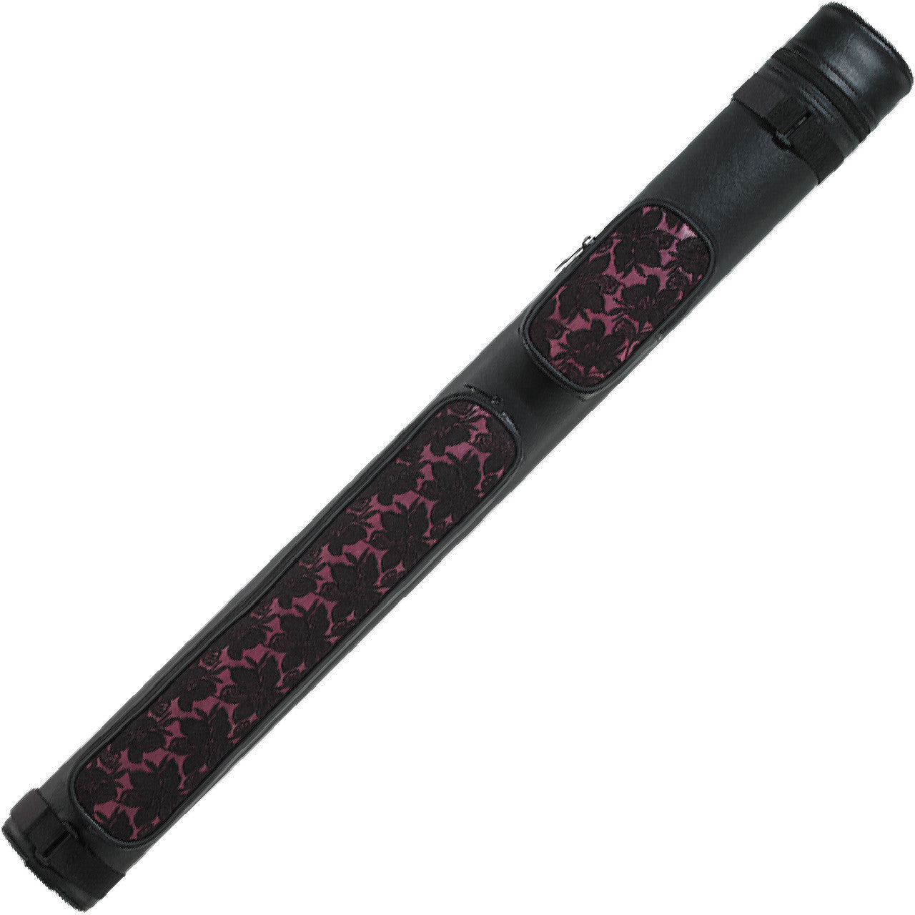 Action 2x2 Hard Cue Case - Black with Purple Lace
