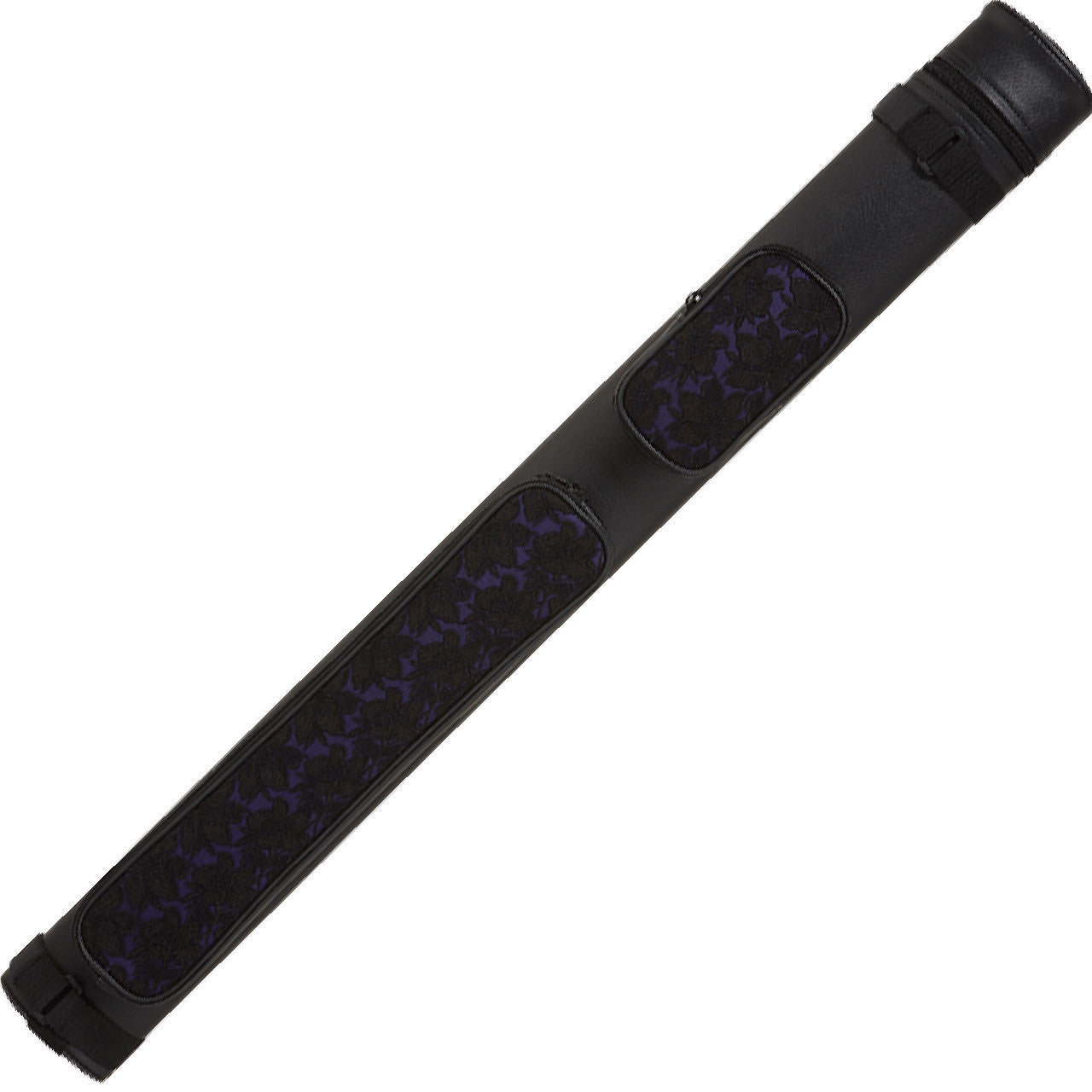 Action 2x2 Hard Cue Case - Black with Purple Lace