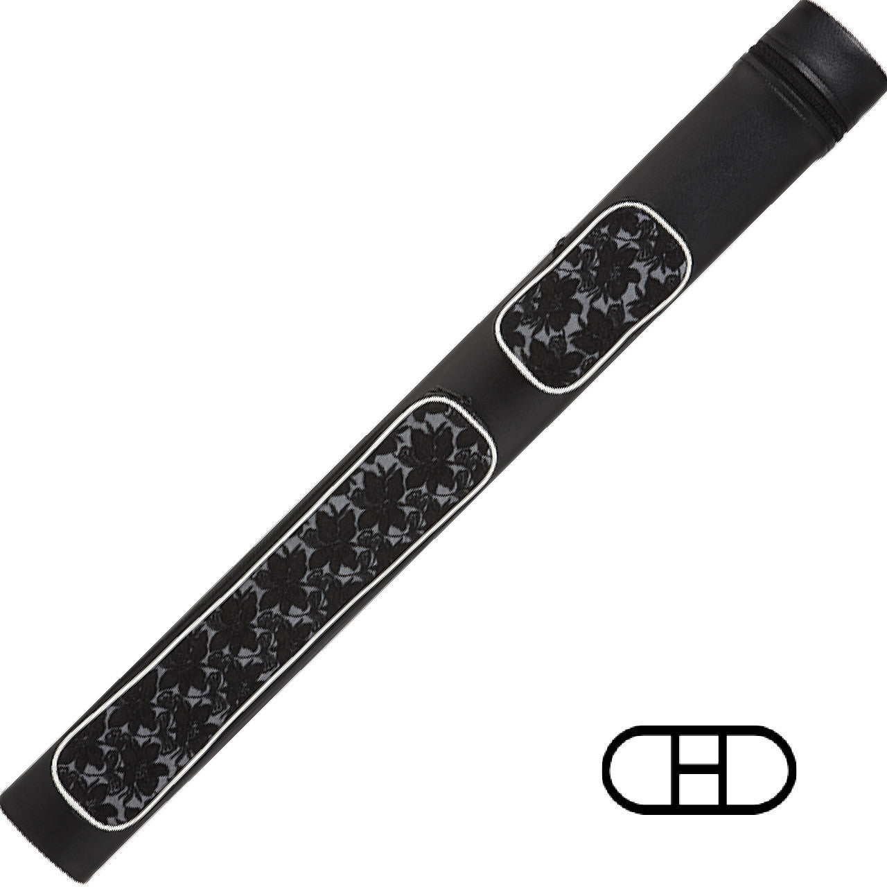 Action 2x2 Hard Cue Case - Black with White Lace
