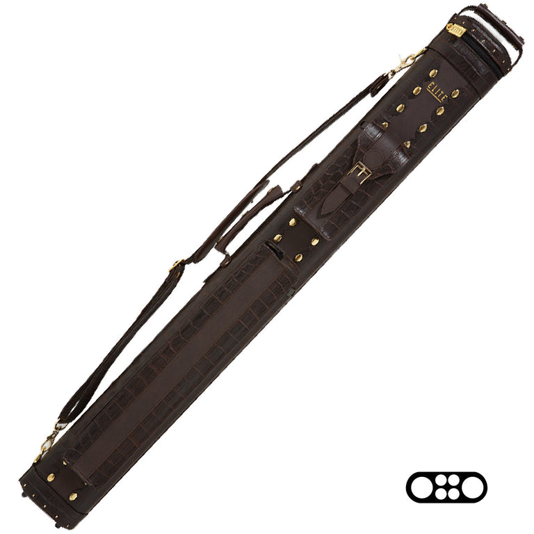 Elite ECC24 BROWN 2 Butt x 4 Shaft Brown Leather Case