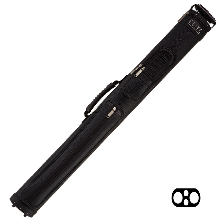 Elite ECCP22 2 Butt x 2 Shaft Black Leatherette Hard Case
