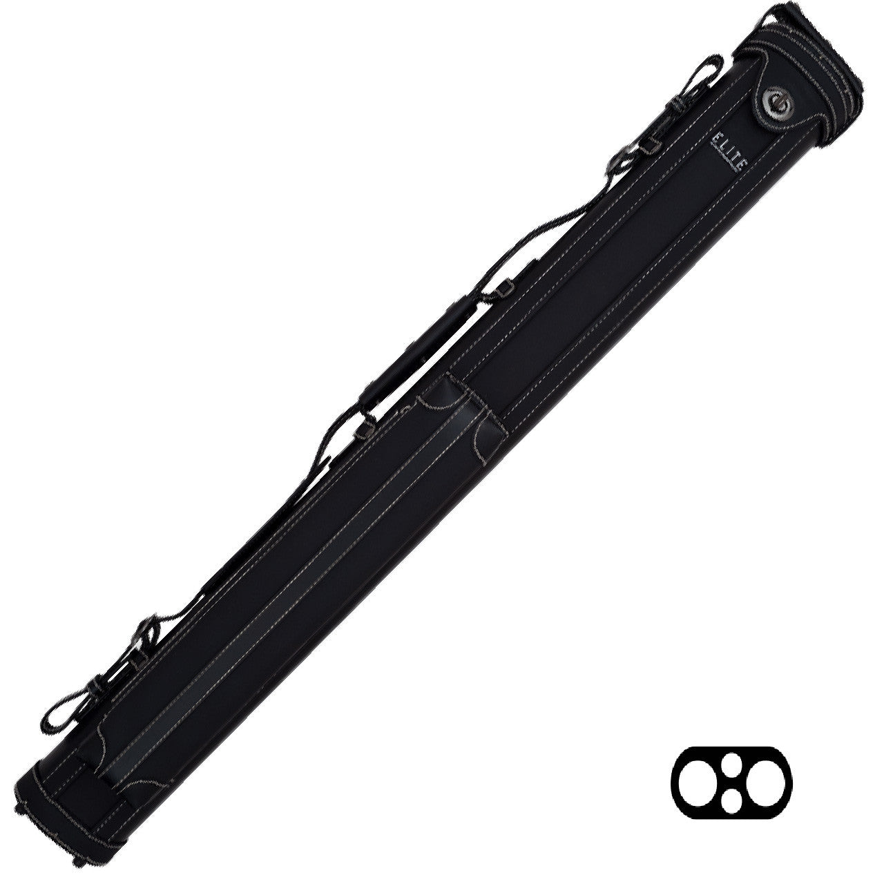 Elite Vintage Leather 2x2 Hard Cue Case - Black