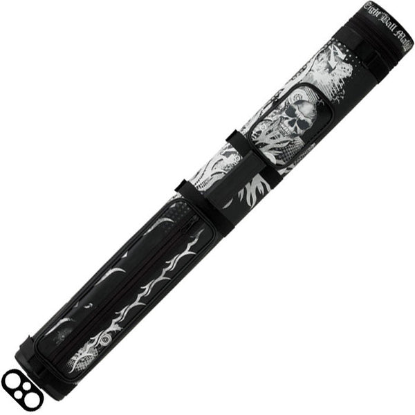 Eight Ball Mafia 2x2 Hard Cue Case - Skull and Flames | Ozone
