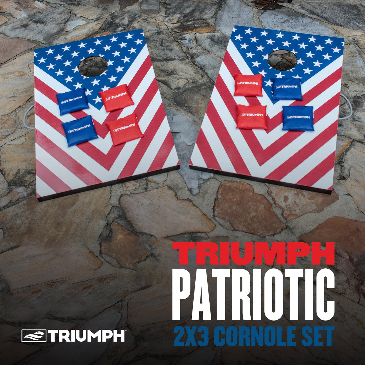 Triumph Cornhole Boards Set Patriotic Classic 2x3