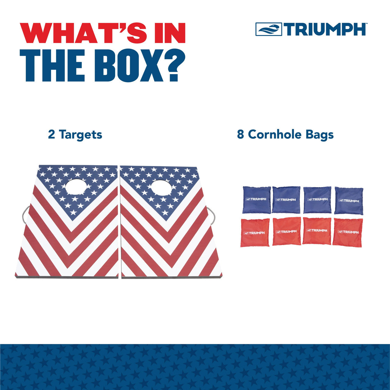Triumph Cornhole Boards Set Patriotic Classic 2x3