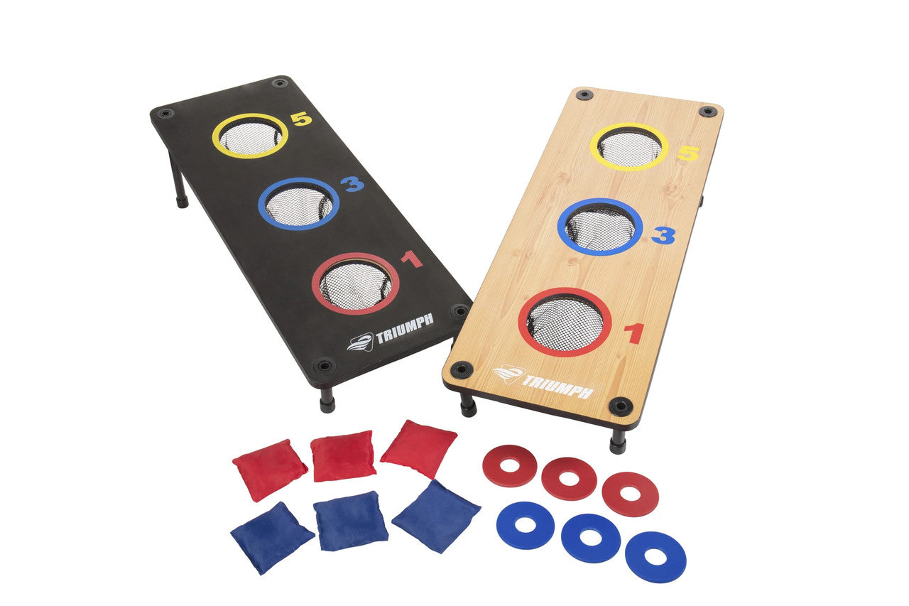 Triumph 3 Hole Bean Bag Toss and Washer Toss Combo Set