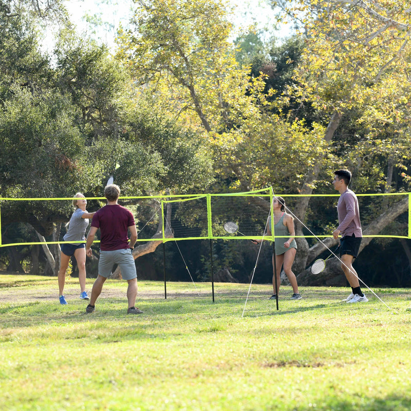 Triumph 4 Square Volleyball and Badminton Combo Set