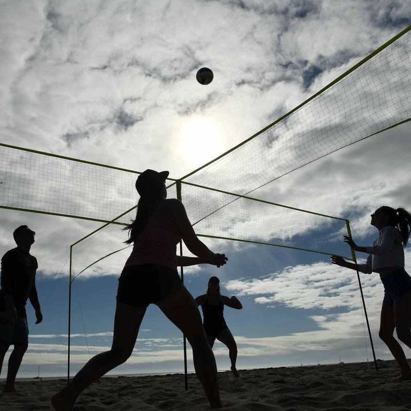 Triumph 4 Square Volleyball and Badminton Combo Set