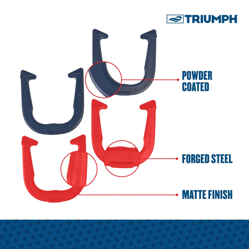Triumph Patriotic Forged Horseshoe Set
