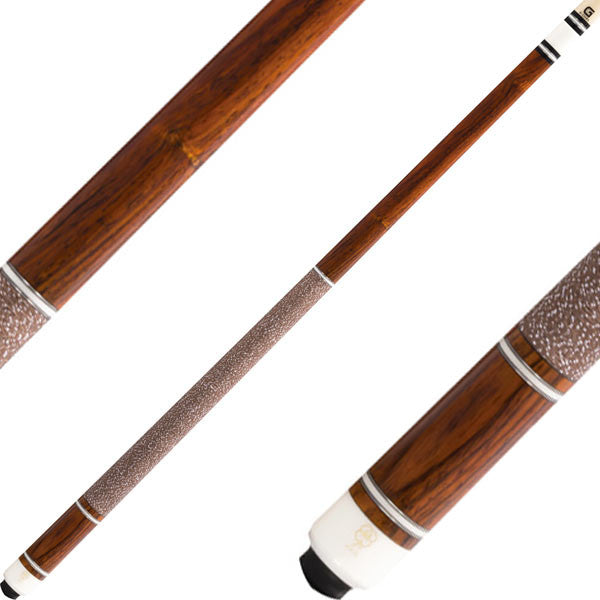 McDermott G223 G Series Cue - Cocobolo, Ivory & Silver Rings