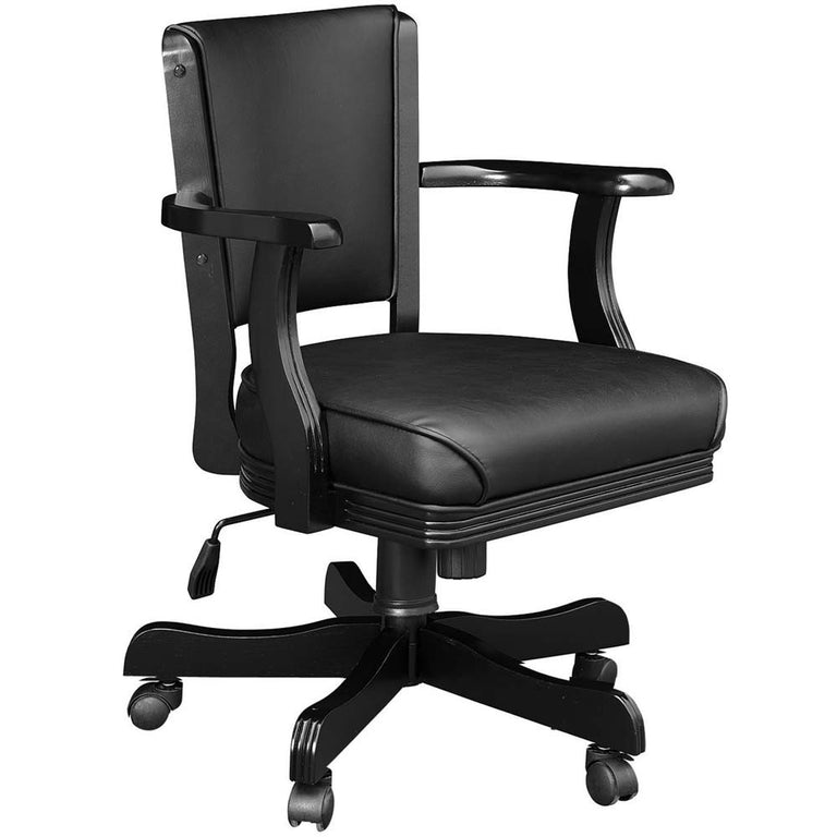 Ram Gameroom Swivel Poker Chair with Casters Black