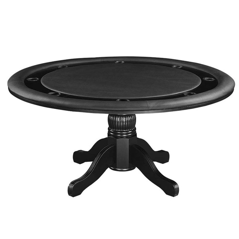 Ram Gameroom Poker Table Black 60" 2 in 1 Game Table