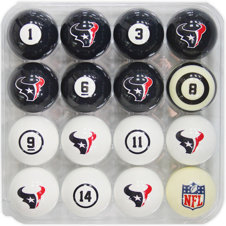 Houston Texans Pool Balls with Numbers