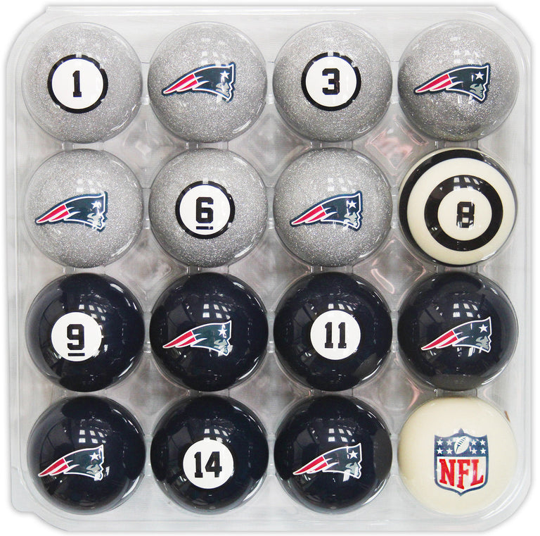 New England Patriots Pool Balls with Numbers