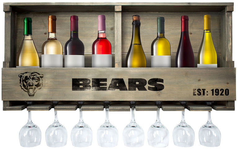 Chicago Bears Bar Shelf Reclaimed Wood