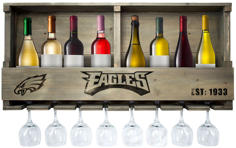 Philadelphia Eagles Bar Shelf Reclaimed Wood