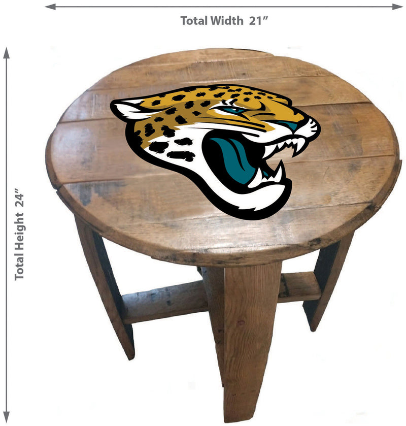 Jacksonville Jaguars Oak Barrel Table