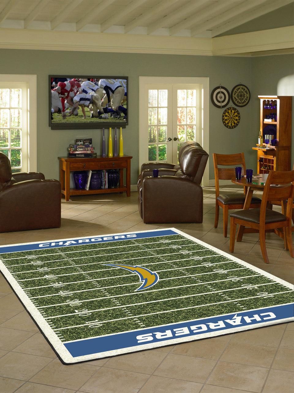 Los Angeles Chargers Rug Home Field