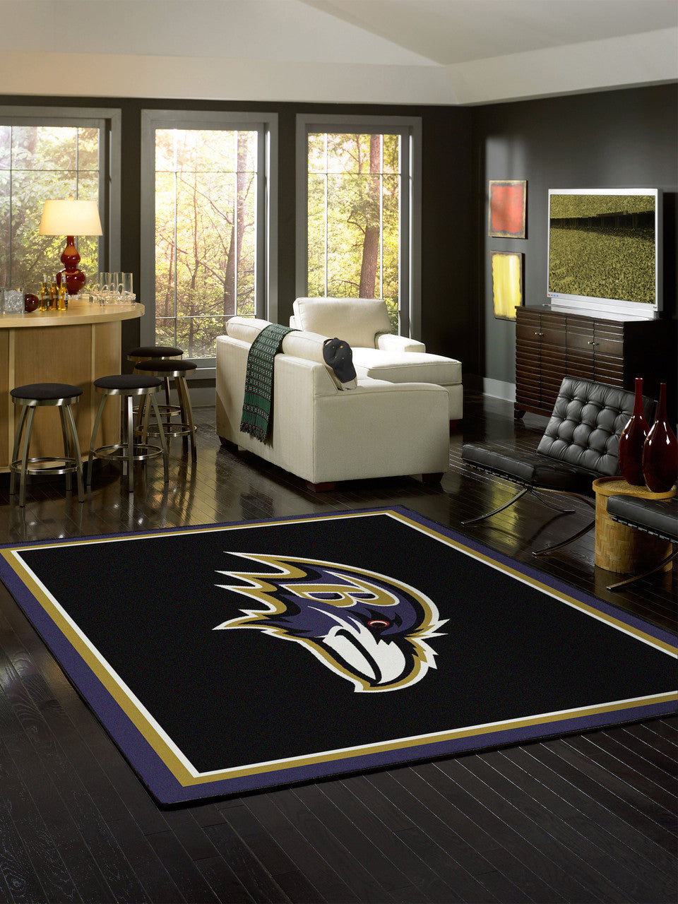 Baltimore Ravens Rug Team Spirit