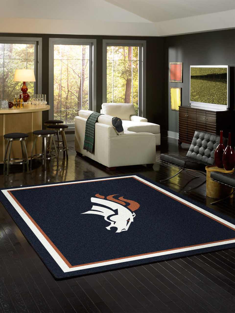 Denver Broncos Rug Team Spirit