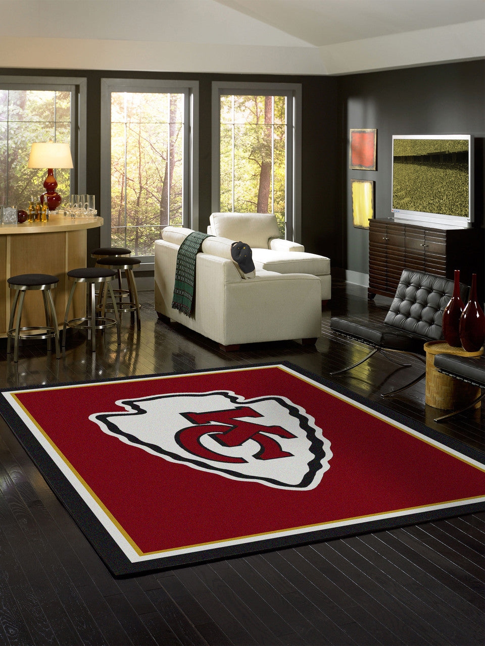Kansas City Chiefs Rug Team Spirit