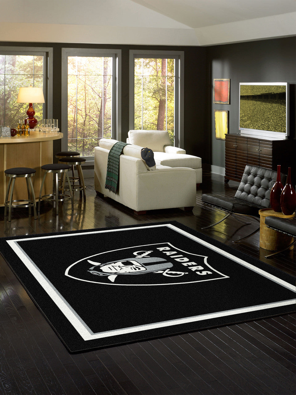 Las Vegas Raiders Rug Team Spirit
