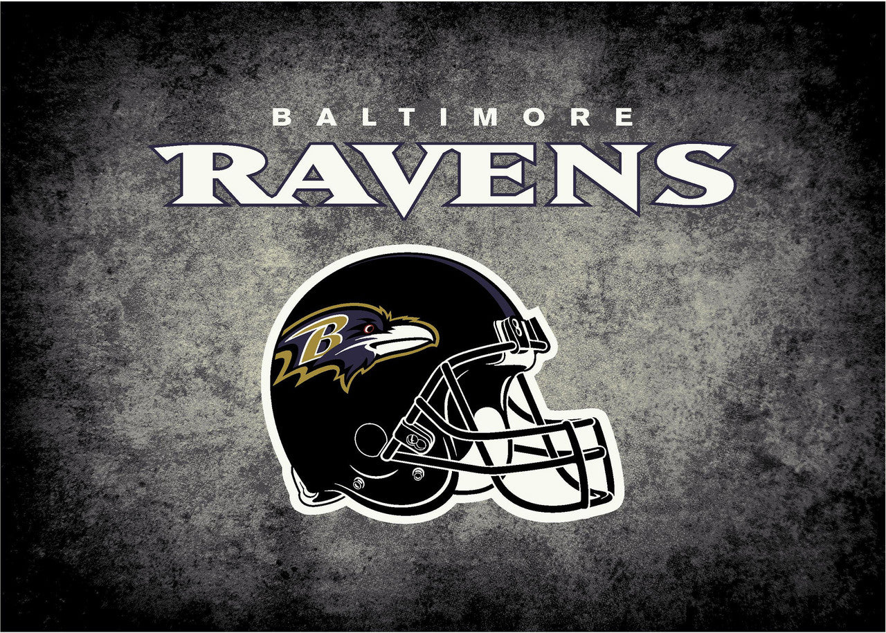 Baltimore Ravens Rug Distressed
