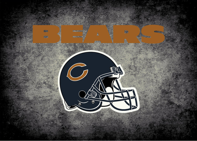 Chicago Bears Rug Distressed