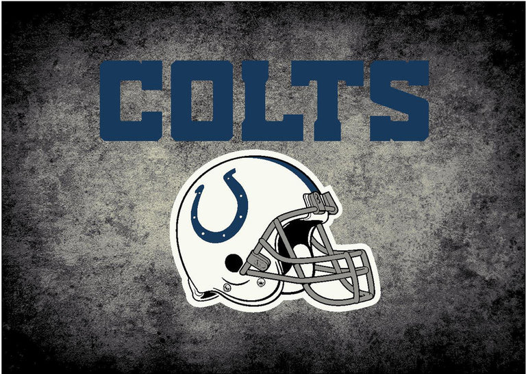 Indianapolis Colts Rug Distressed