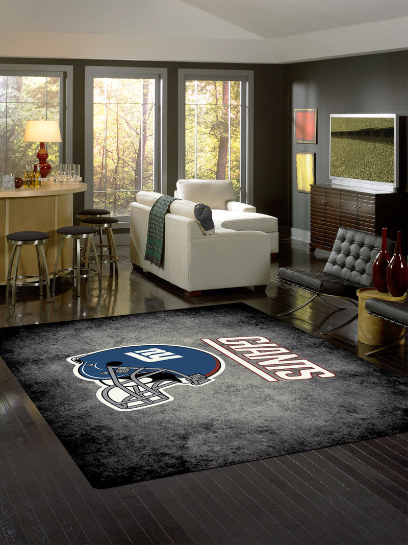 New York Giants Rug Distressed