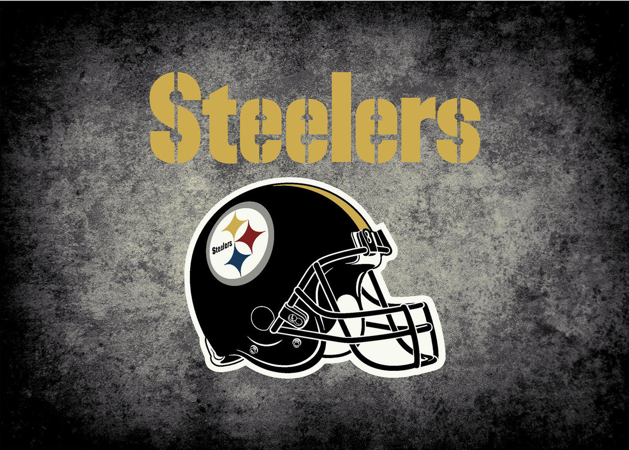 Pittsburgh Steelers Rug Distressed