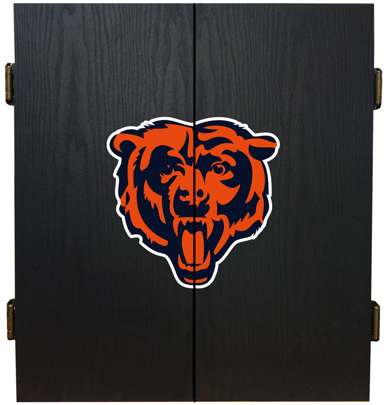 Chicago Bears Dartboard Cabinet Set Fan's Choice