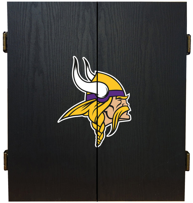 Minnesota Vikings Dartboard Cabinet Set Fan's Choice