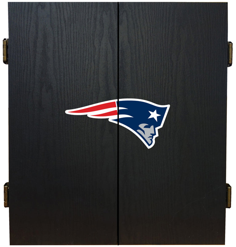 New England Patriots Dartboard Cabinet Set Fan's Choice