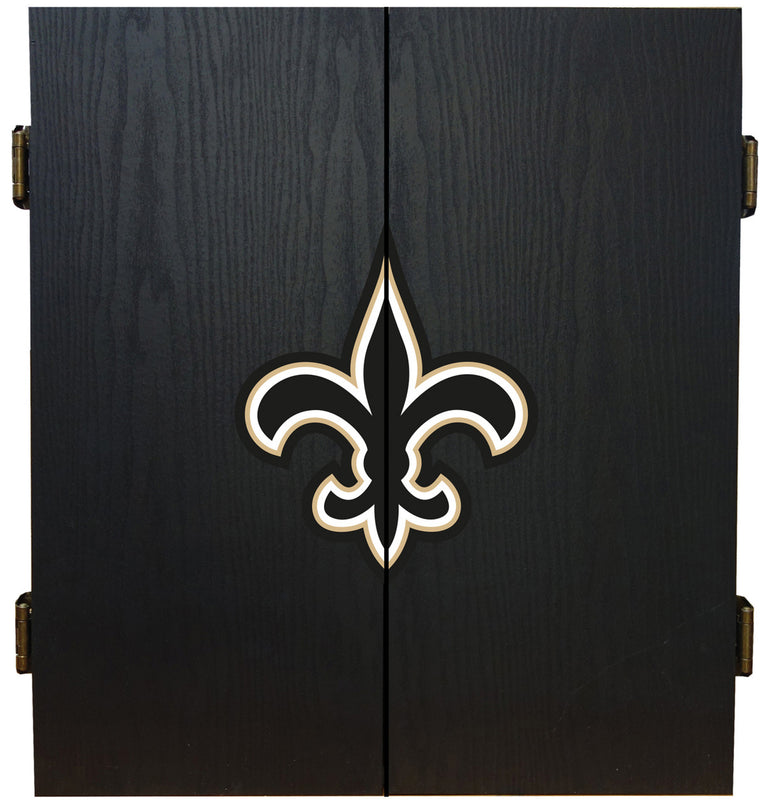 New Orleans Saints Dartboard Cabinet Set Fan's Choice